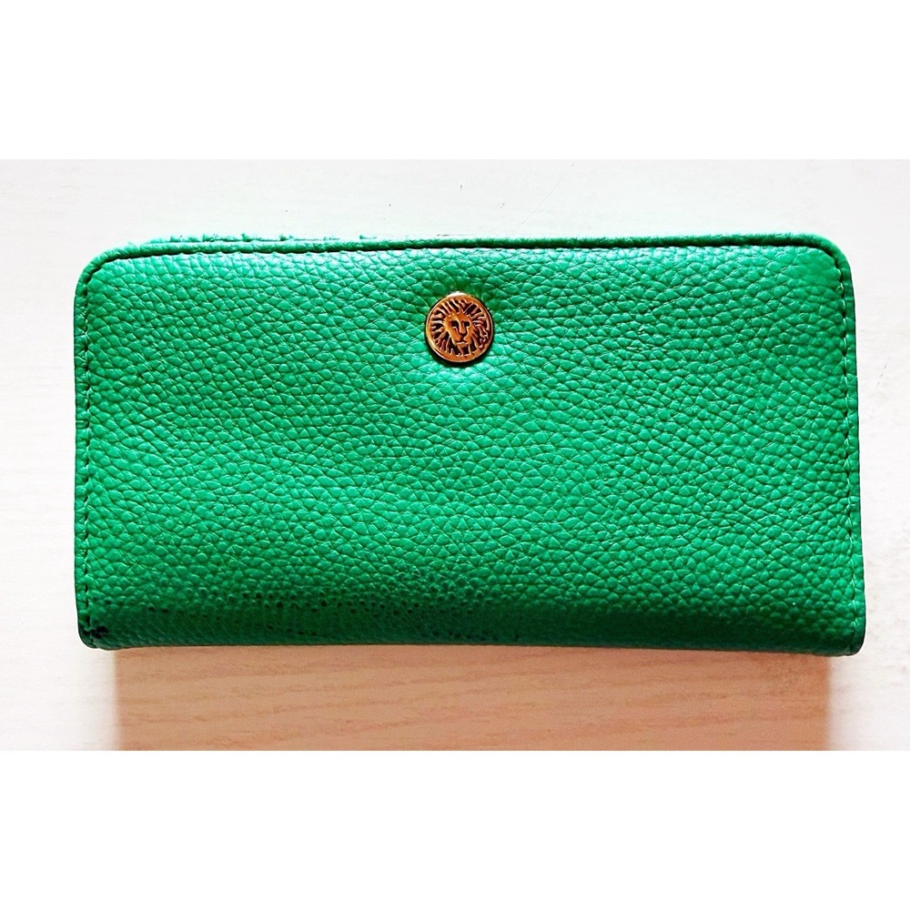 Anne Klein Green Wallet 7" Length By 3.5" Height